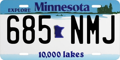 MN license plate 685NMJ