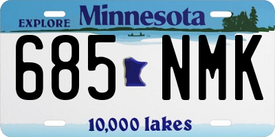 MN license plate 685NMK