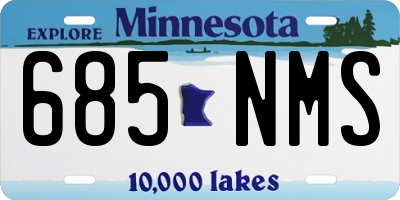 MN license plate 685NMS