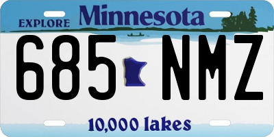 MN license plate 685NMZ