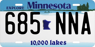 MN license plate 685NNA