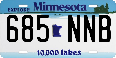 MN license plate 685NNB