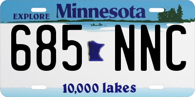 MN license plate 685NNC
