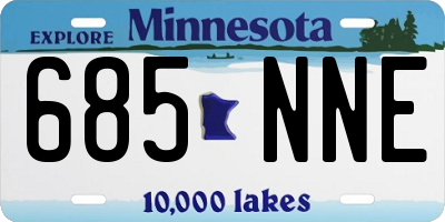 MN license plate 685NNE