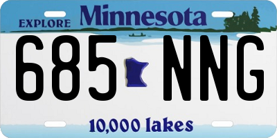 MN license plate 685NNG
