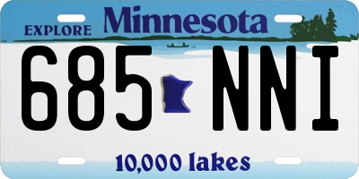 MN license plate 685NNI