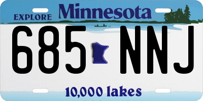 MN license plate 685NNJ