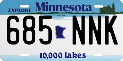 MN license plate 685NNK
