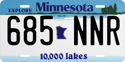 MN license plate 685NNR