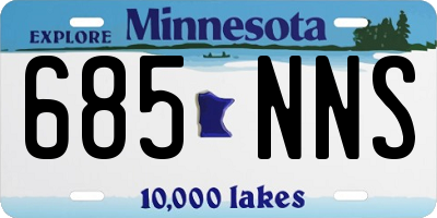 MN license plate 685NNS