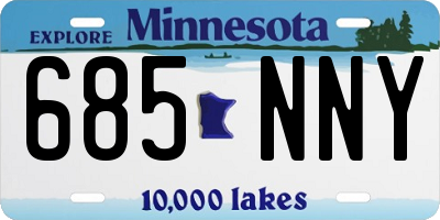 MN license plate 685NNY