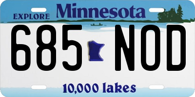 MN license plate 685NOD