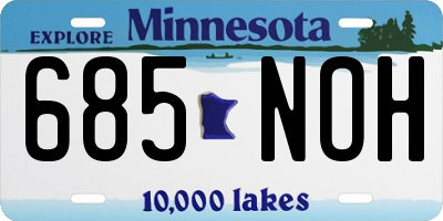 MN license plate 685NOH