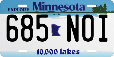 MN license plate 685NOI