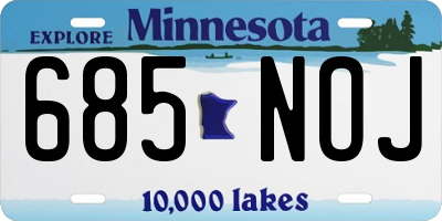 MN license plate 685NOJ