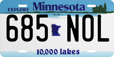 MN license plate 685NOL