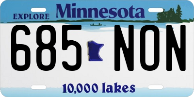 MN license plate 685NON