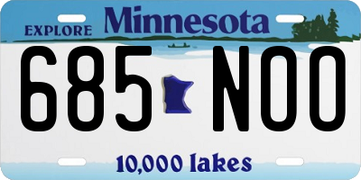 MN license plate 685NOO