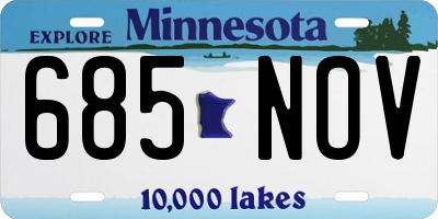 MN license plate 685NOV