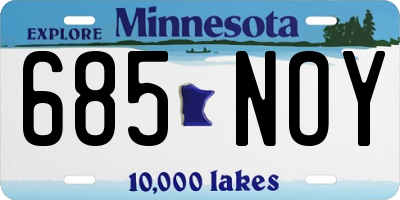 MN license plate 685NOY