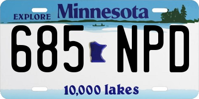 MN license plate 685NPD