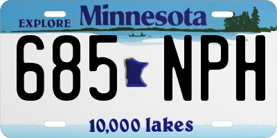 MN license plate 685NPH