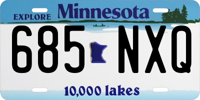MN license plate 685NXQ