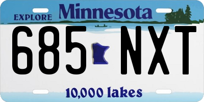 MN license plate 685NXT