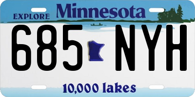 MN license plate 685NYH