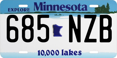 MN license plate 685NZB