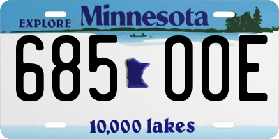 MN license plate 685OOE