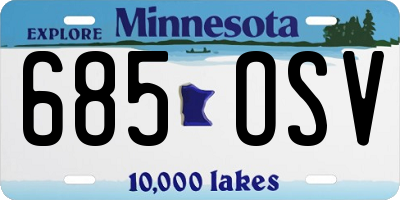 MN license plate 685OSV