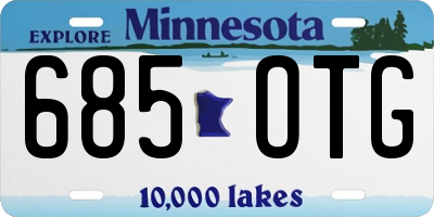 MN license plate 685OTG