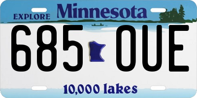 MN license plate 685OUE