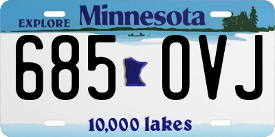 MN license plate 685OVJ