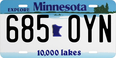 MN license plate 685OYN