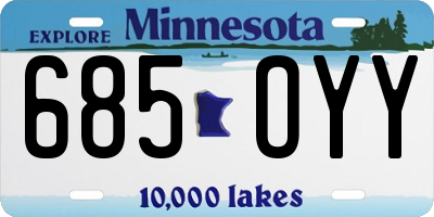 MN license plate 685OYY