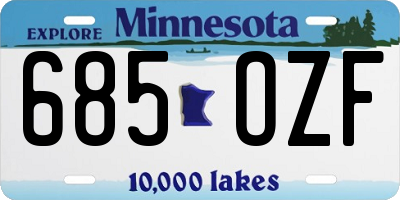 MN license plate 685OZF
