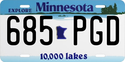 MN license plate 685PGD