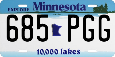 MN license plate 685PGG
