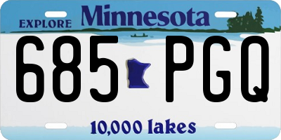 MN license plate 685PGQ