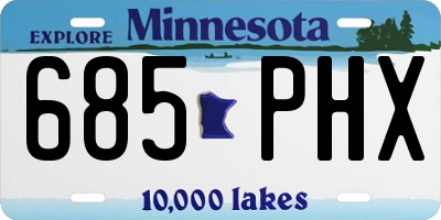MN license plate 685PHX