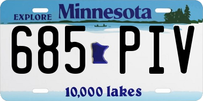 MN license plate 685PIV