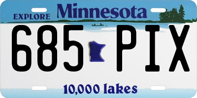 MN license plate 685PIX