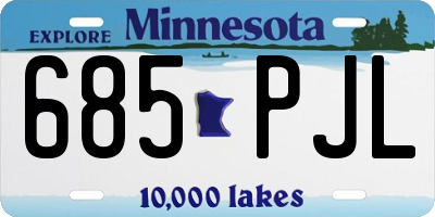 MN license plate 685PJL