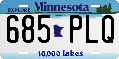 MN license plate 685PLQ
