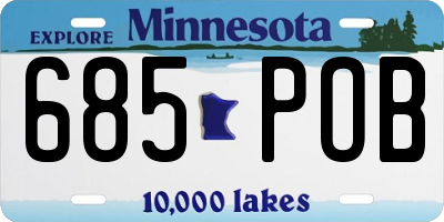 MN license plate 685POB