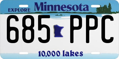 MN license plate 685PPC