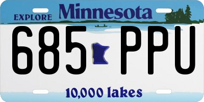 MN license plate 685PPU