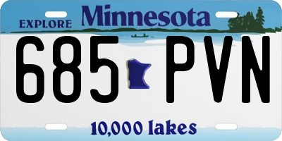 MN license plate 685PVN